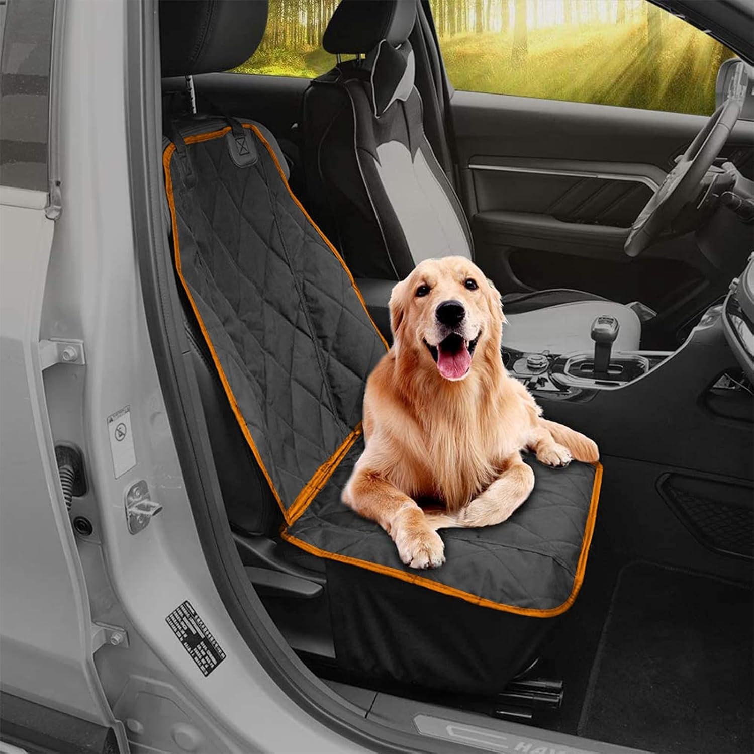 Dog Seat Cover Cars Trucks Suvs, Thick 600D Heavy Duty Pets Car Seat Cover, Waterproof & Wear-Resistant Durable Nonslip Backing & Hammock Convertible